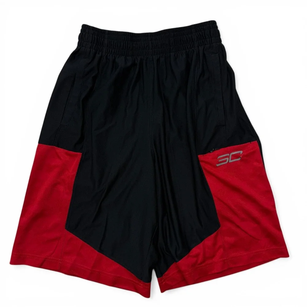 Under Armour Kids SC30 Stephen‎ Curry Basketball Shorts Black Red Small S
